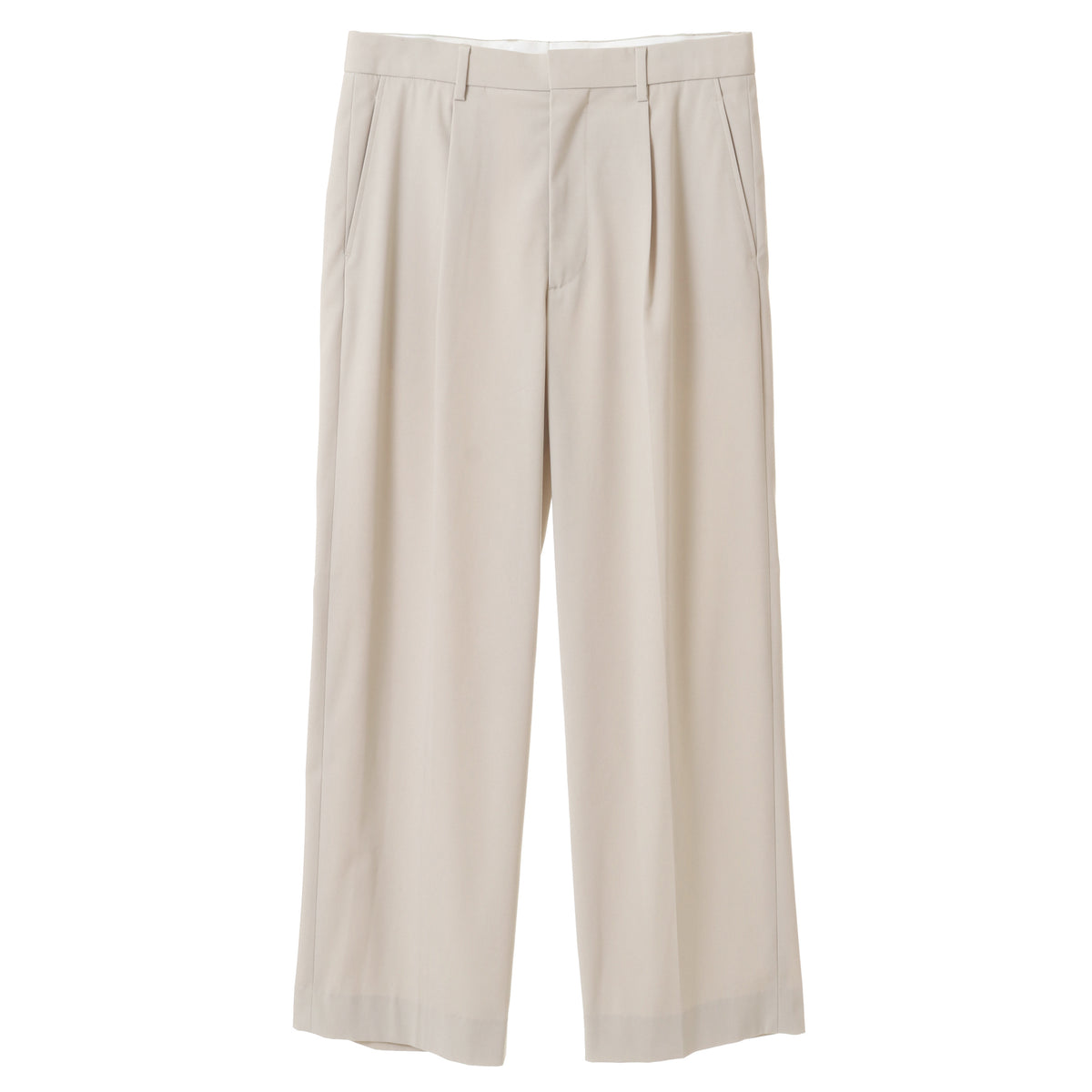 MENS ONE TUCK WIDE PANTS - IVORY | ESLOW ONLINE STORE