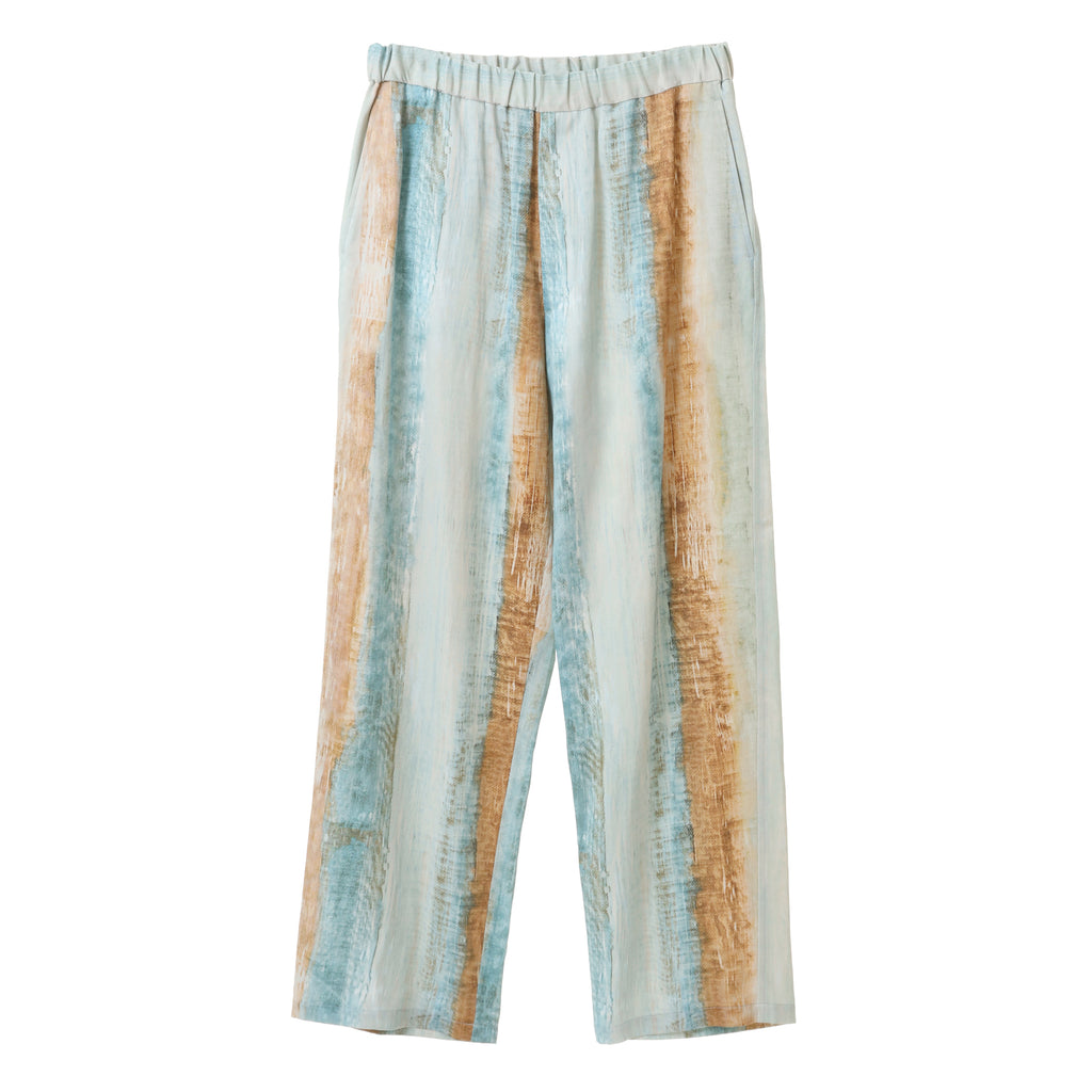 MENS ONE TUCK WIDE PANTS - SAX BLUE