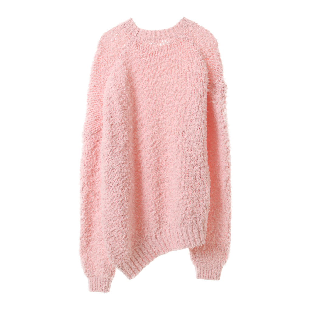 24AW FUR COTTON CREW NECK PULLOVER - PINK