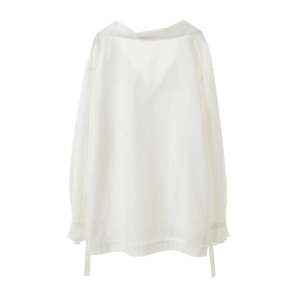 24AW DRAWSTRING SHIRT - WHITE