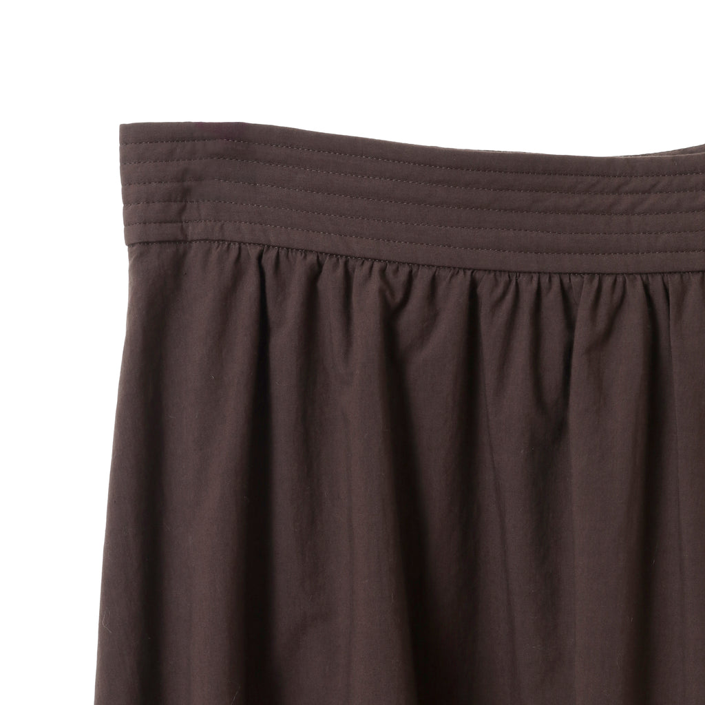 24AW LAYERED SKIRT - DARK BROWN