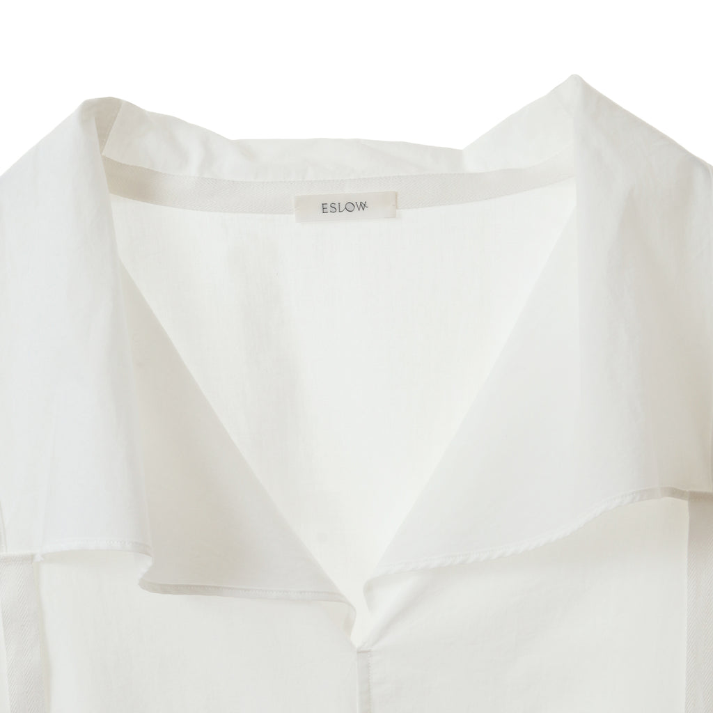 24AW DRAWSTRING SHIRT - WHITE