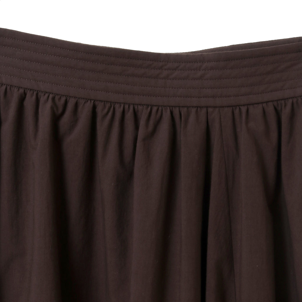 24AW LAYERED SKIRT - DARK BROWN