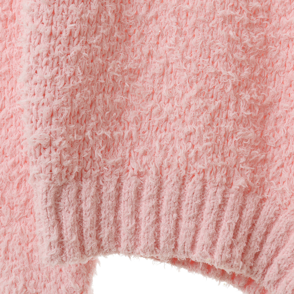 24AW FUR COTTON CREW NECK PULLOVER - PINK