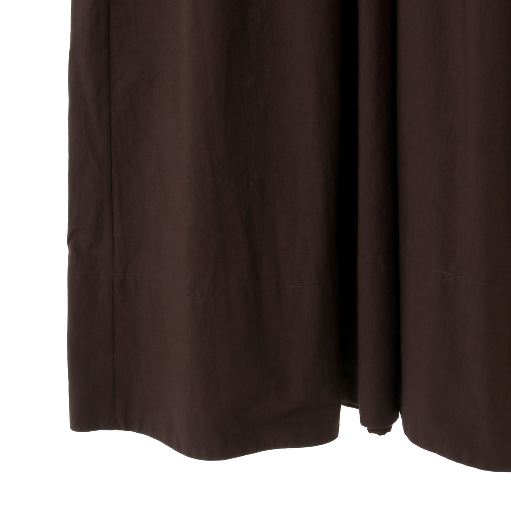 24AW GATHERED DRESS - DARK BROWN