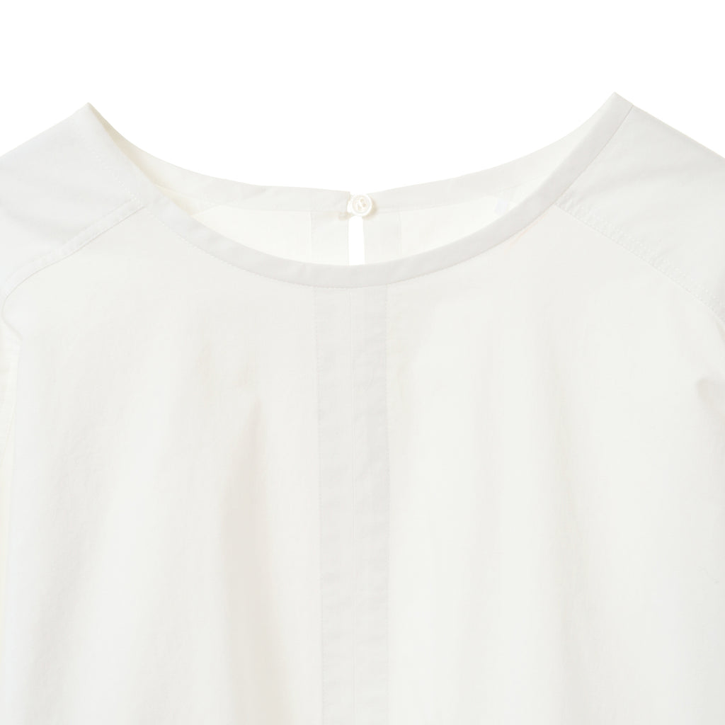 24SS CURVED SLEEVE BLOUSE - WHITE