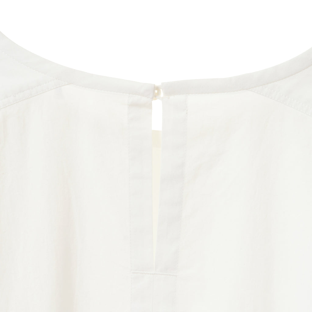 24SS CURVED SLEEVE BLOUSE - WHITE