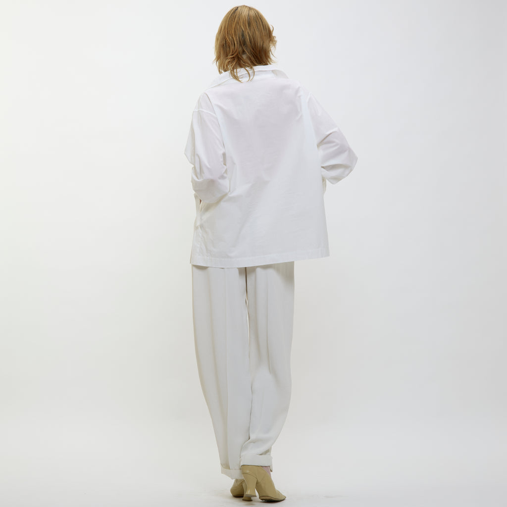 24AW DRAWSTRING SHIRT - WHITE