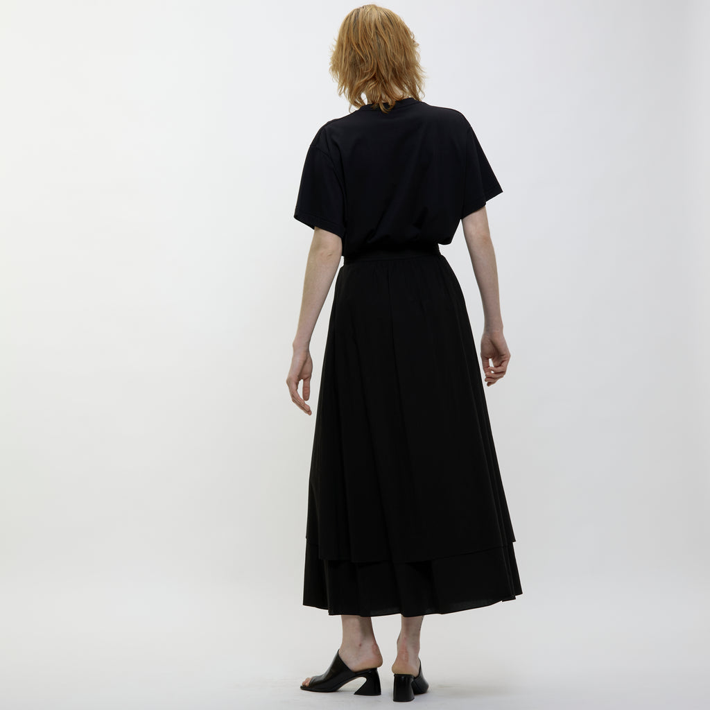 24AW LAYERED SKIRT - BLACK