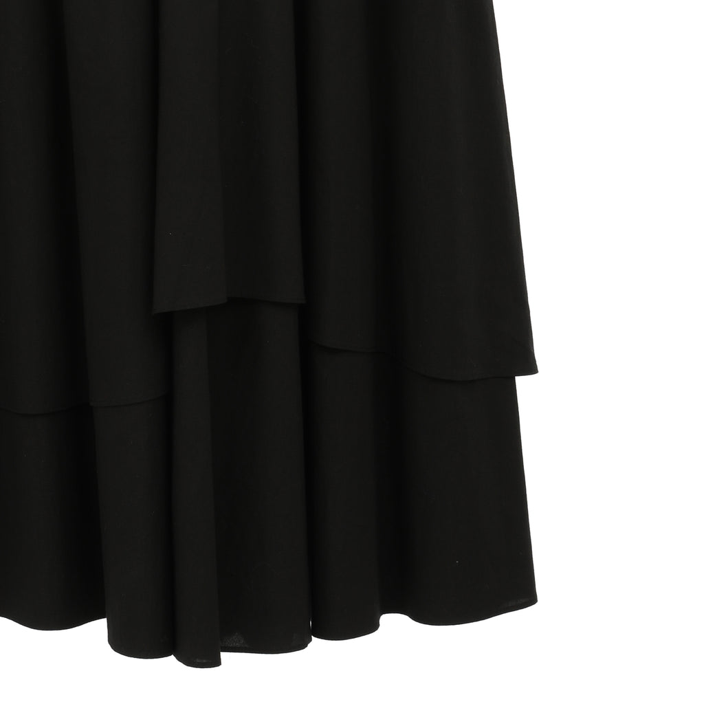 24AW LAYERED SKIRT - BLACK