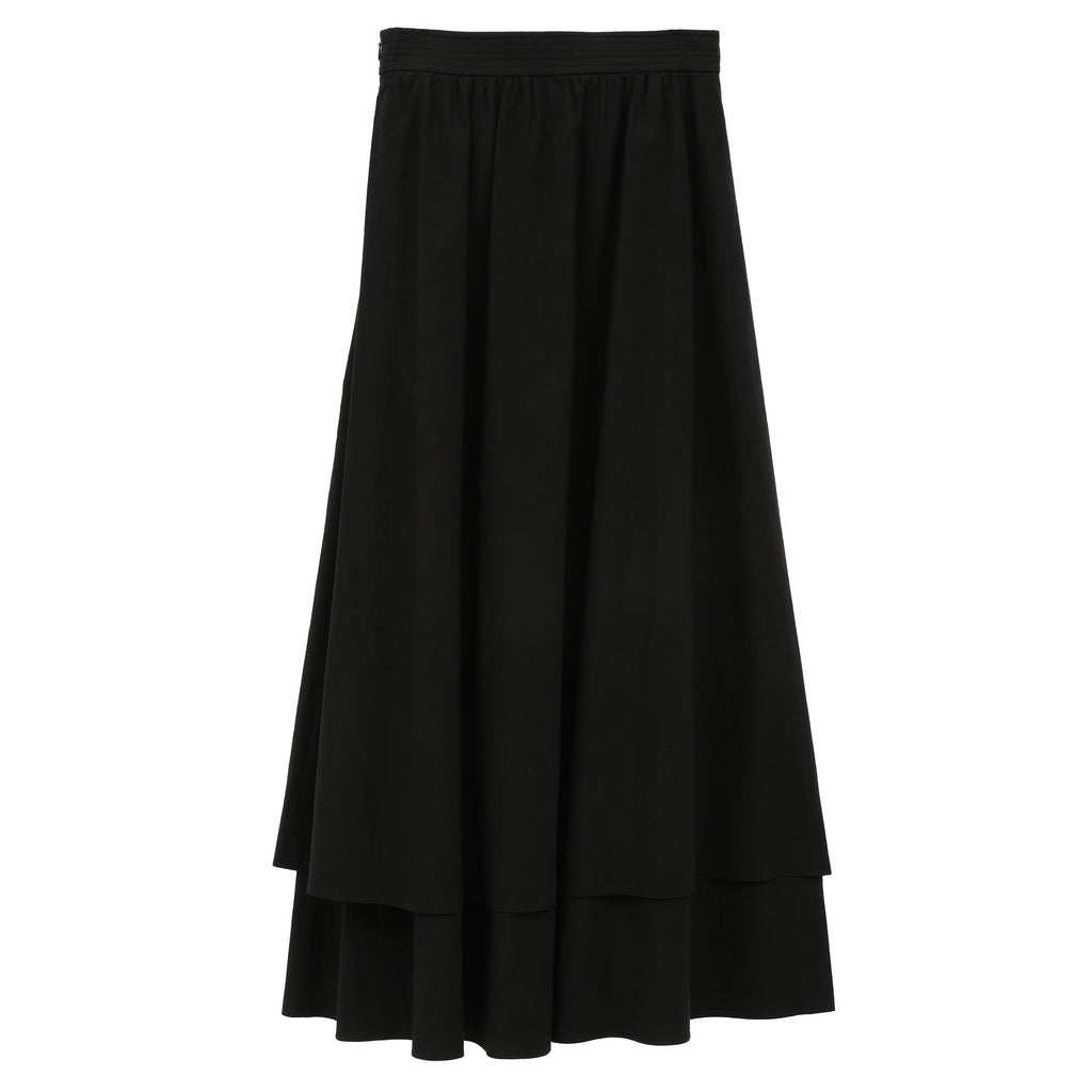 24AW LAYERED SKIRT - BLACK